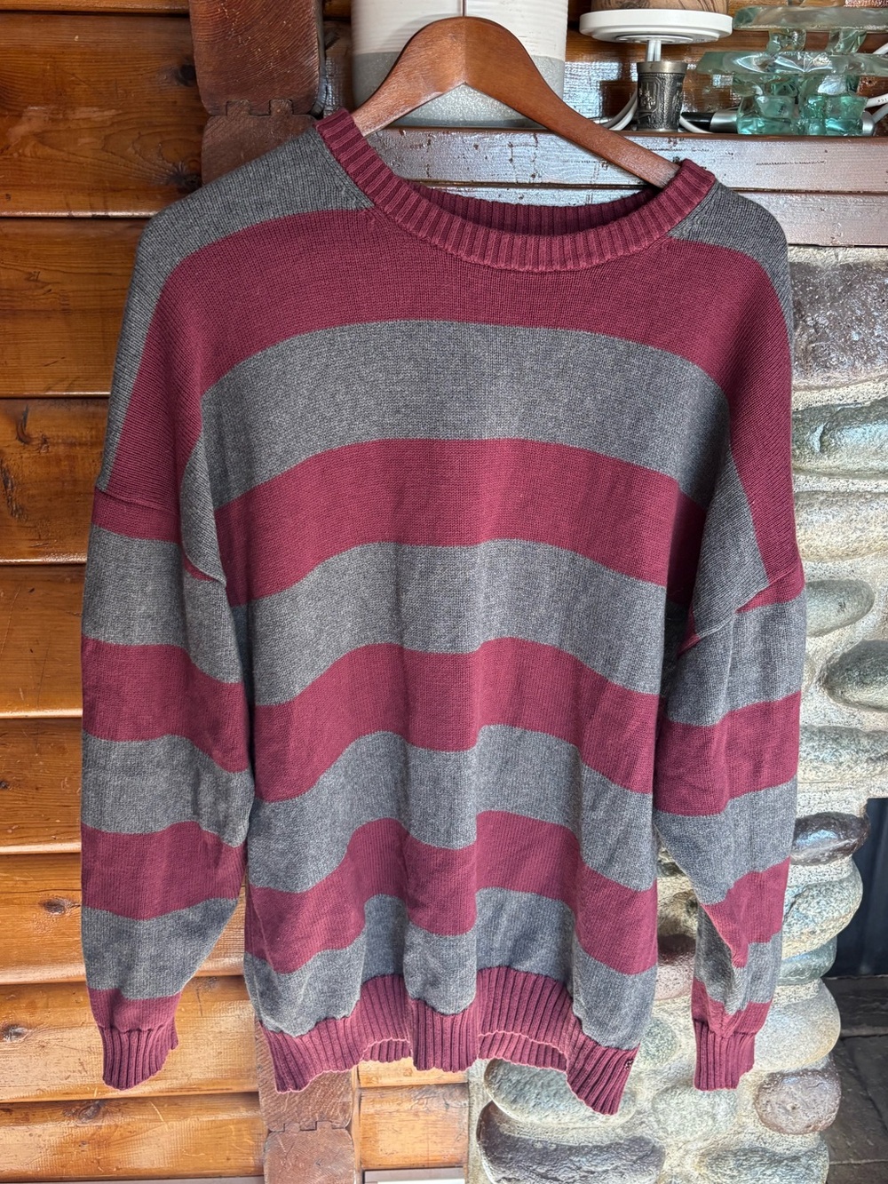 Aritzia Sunday Best Organic Cotton Cashmere Striped Sweater L